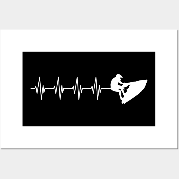 Jet Ski Heartbeat Wall Art by KC Happy Shop